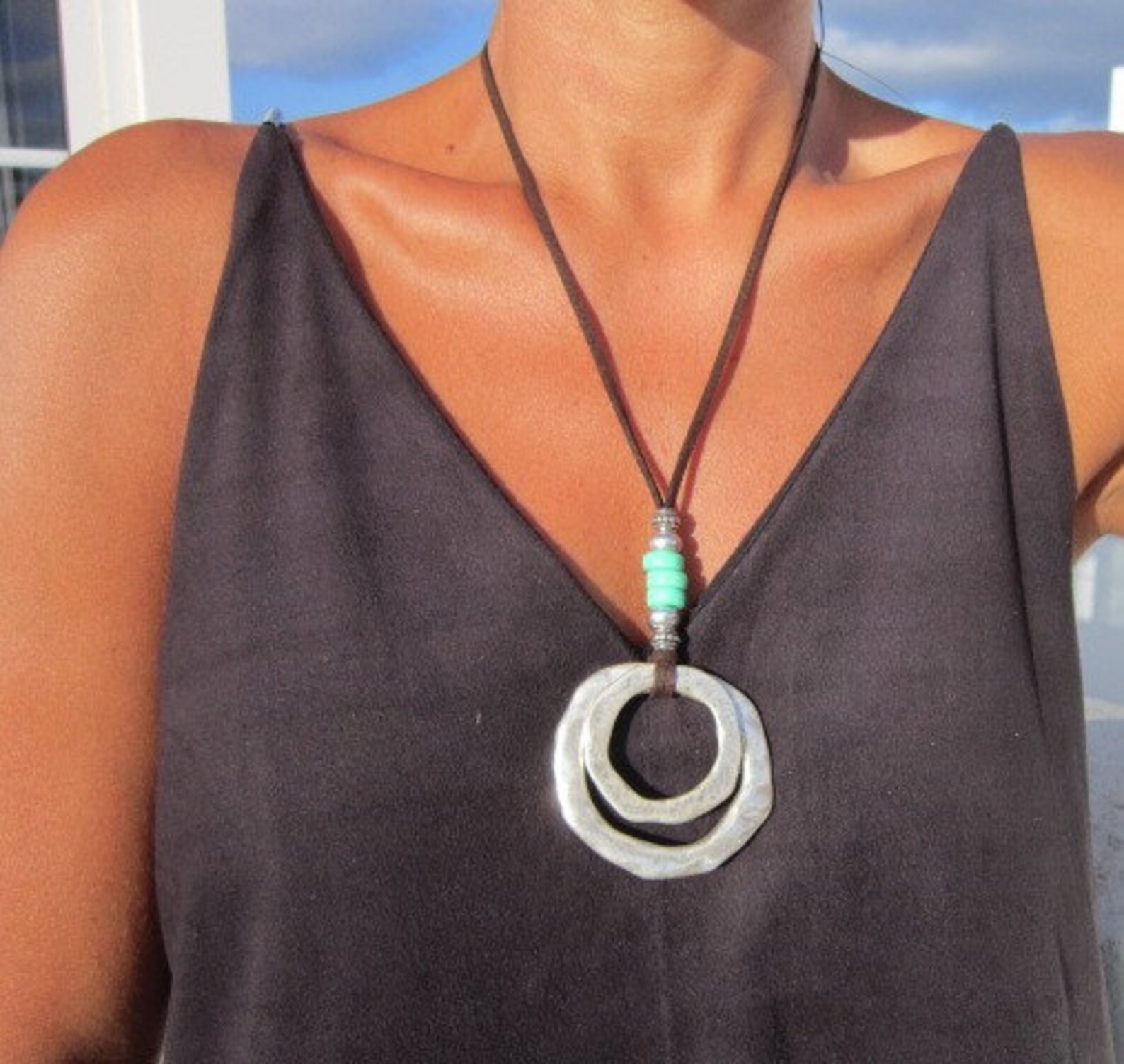 Circle Necklace Trend Trending Jewelry Summer Jewelry Chic Etsy Canada