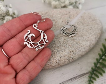 everyday hippie earrings for women, unique gypsy earrings, dangle earrings, silver boho earrings, drop earrings, handmade jewelry,