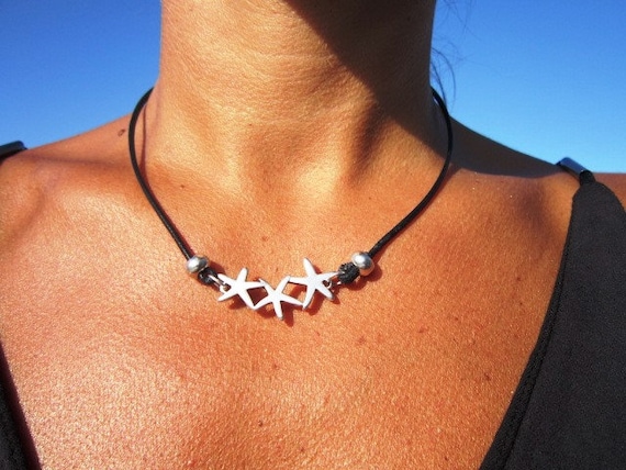 Star necklaces, Star jewelry, star Pendant, silver star, summer fashion, beach jewelry, summer necklaces, womens necklaces