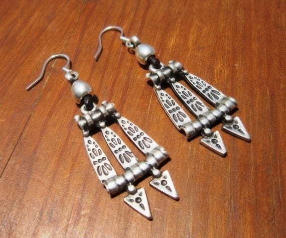 Sterling Silver hook earrings dangle • Beaded Drop Boho Earrings • Dainty Cute Handmade jewelry Gift for Her by kekugi