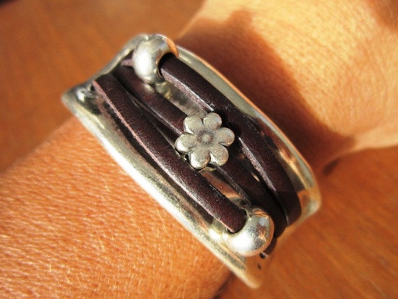 silver cuff bracelet, Womens Cuff, leather bracelets, sterling silver bracelets, cuff bracelets, beaded bracelets, leather bracelets