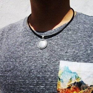 Silver Necklace for Men – Charm Necklace Custom Gift Mens Jewelry Gifts for Men Unique Handmade by Kekugi