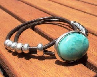 bijoux de bracelet turquoise • Cadeaux personnalisés Bracelet de perles • Bracelet personnalisé en argent • Bijoux faits main personnalisés pour elle