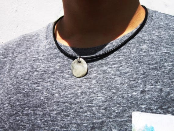 Silver Necklace for Men – Charm Couples Necklace Custom Gift Mens Jewelry Gifts for Men Unique Handmade by Kekugi