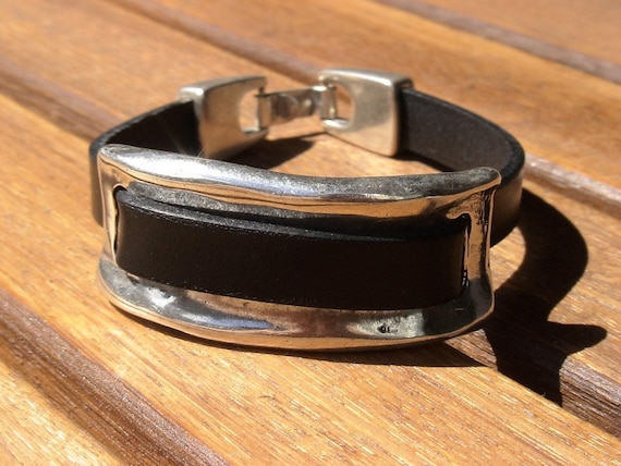 Leather & Silver Bracelets for Women • Matching Couple Bracelets • Custom bracelet Gift for women • Best Selling jewelry Items by Kekugi