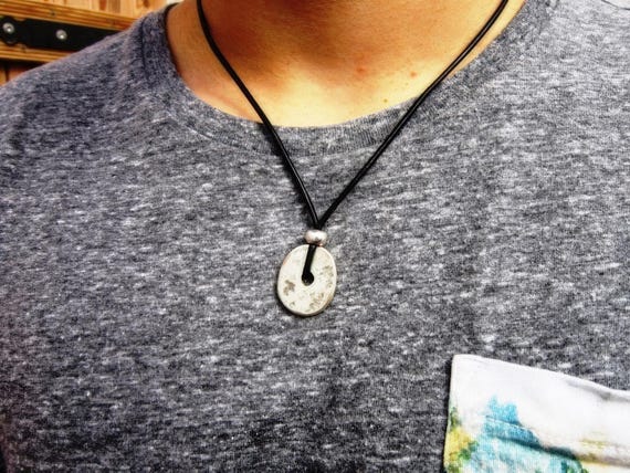 Silver Necklace for Men – Charm Necklace Custom Gift Mens Jewelry Gifts for Men Unique Handmade by Kekugi