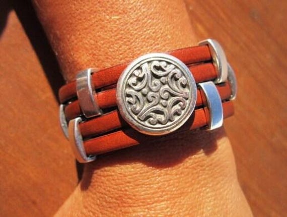 Beaded Leather Bracelet Personalized Gifts • Silver Custom Bracelet • Personalized Handmade Jewelry Gift for Her by Kekugi Bohemian jewelry