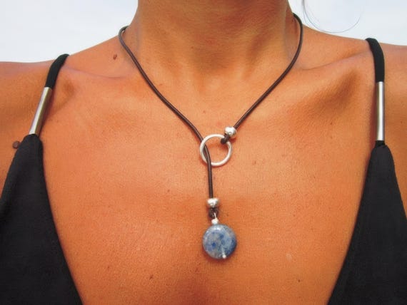 lapis lazuli Y Lariat Necklace Gift for Her • Couples Y Necklace • Personalized Jewelry Best selling items Gifts • Birthday gift for Her