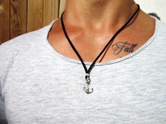 Silver Necklace for Men – Charm Necklace Custom Gift Mens Jewelry Gifts for Men Unique Handmade by Kekugi