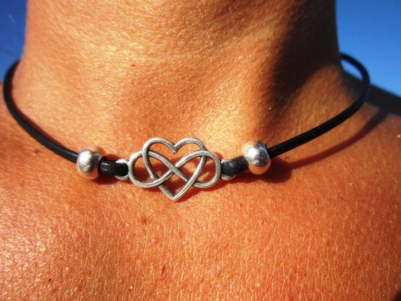 Couples Beaded Necklace with Silver Heart Pendant Charm • Bohemian Handmade jewelry Necklaces for Women • Personalized Jewelry Gift for Her