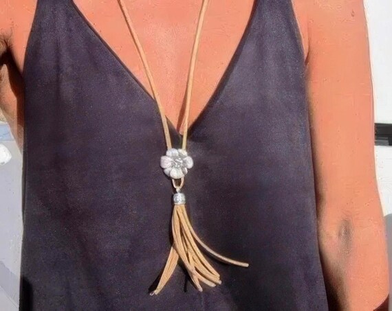 Best selling items Silver Everyday Pendant Beaded Necklace • Long Layered Chunky Necklace Gift for Her • Necklaces for Women by Kekugi