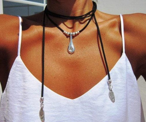 wrap necklace, minimal necklace, Boho jewelry, bohemian jewelry, hippy jewelry, gypsy necklaces, boho necklaces, minimalist jewelry