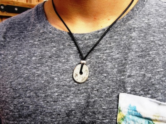 Silver Necklace for Men – Charm Necklace Custom Gift Mens Jewelry Gifts for Men Unique Handmade by Kekugi