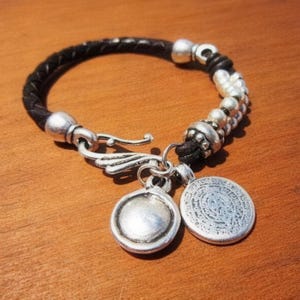 Custom Charm Silver Beaded Bracelet • Bohemian Handmade Jewelry • Personalized Custom jewelry Gift for Her & Birthday Gift by kekugi