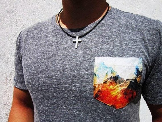 crucifix cross necklace, Personalized Gifts for Men – Necklace for Men Pendant Necklace Custom Handmade Jewelry Gift for Him