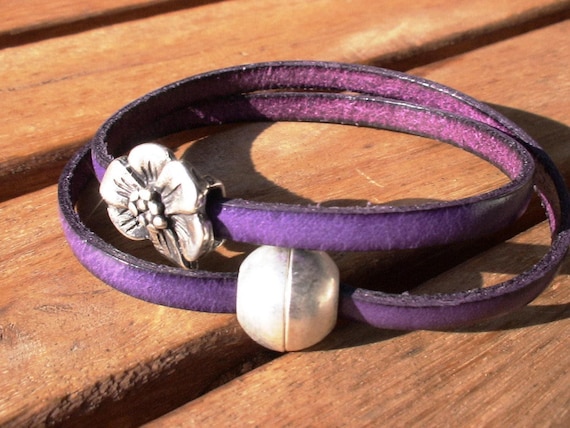 Leather & Silver Bracelets for Women • Matching Couple Bracelets • Custom bracelet Gift for women • Best Selling jewelry Items by Kekugi