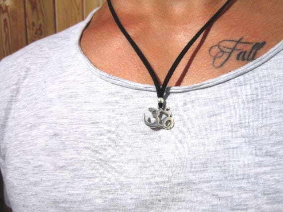 Personalized Gifts for Men Om hamsa Necklace for Men Pendant Necklace Custom Handmade Jewelry Gift for Him