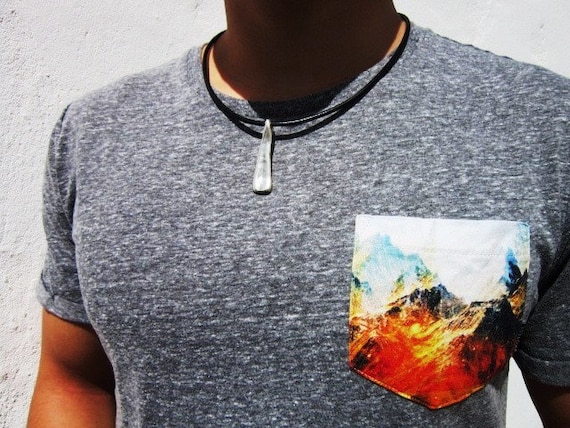 Mens Leather Necklace Pendant  Unique Jewelry for Men  Perfect Gift Idea