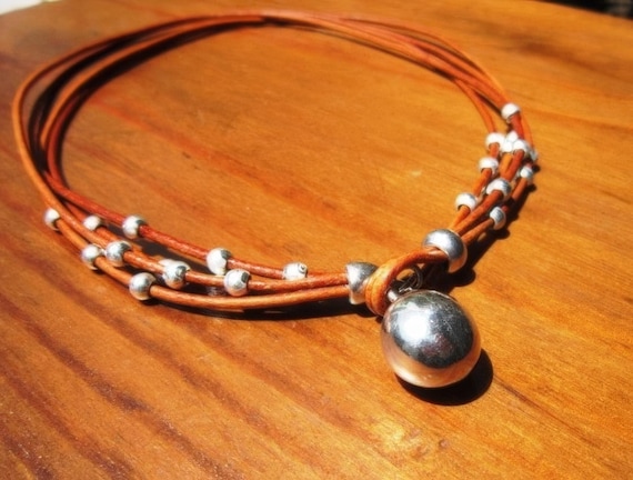 Silver Beaded Necklace with Charm • Bohemian Handmade jewelry • Couples Matching Necklaces for Women • Personalized Jewelry Gift for Her