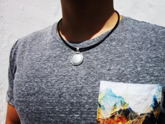 Silver Necklace for Men – Charm Necklace Custom Gift Mens Jewelry Gifts for Men Unique Handmade by Kekugi