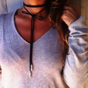 simple wrap statement boho chic silver pendant necklace, bohemian boho chic jewelry, leather handmade jewelry designs by kekugi