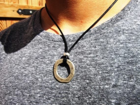 Silver Necklace for Men – Charm Necklace Custom Gift Mens Jewelry Gifts for Men Unique Handmade by Kekugi