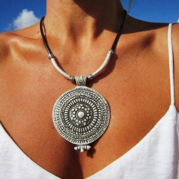 Personalized Jewelry Necklaces for Women • Boho Silver Beaded Necklace with Pendant Charm • Best selling items Custom Gift for her