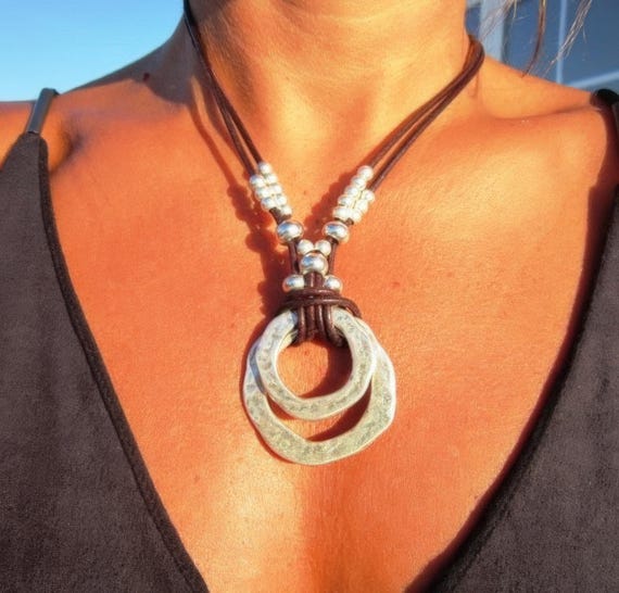 Personalized Jewelry Necklaces for Women • Silver Beaded ring Necklace with Charm • Best selling items Custom Gift for her by kekugi