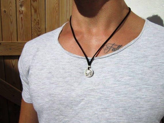 Personalized Gifts for Men – Couples Necklace for Men Pendant Necklace Custom Handmade Jewelry Gift for Him