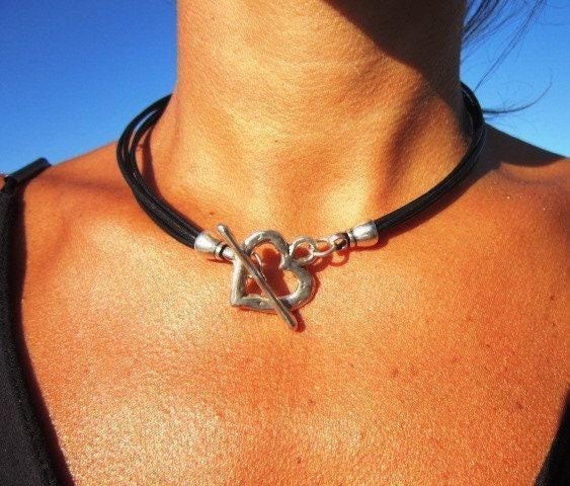 Couples Beaded Necklace with Silver Heart Pendant Charm • Bohemian Handmade jewelry Necklaces for Women • Personalized Jewelry Gift for Her