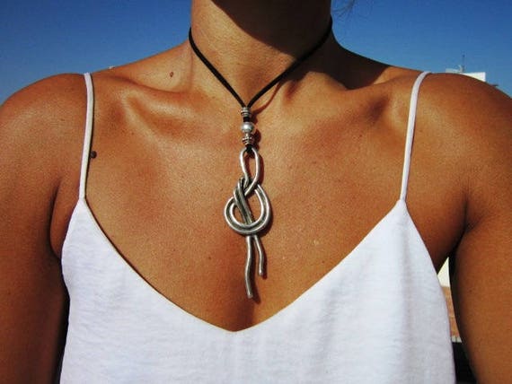 Nautical necklace, leather necklaces for women, long nautical necklace, nautical necklace, leather cord necklace, long necklace boho