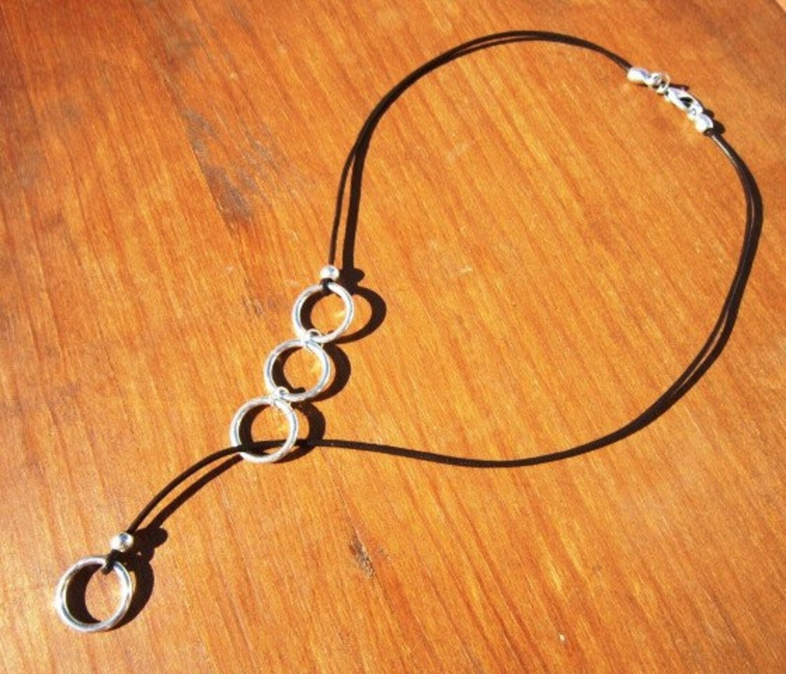 Ring Necklace Y Necklaces Lariat Necklace Silver Necklaces Etsy