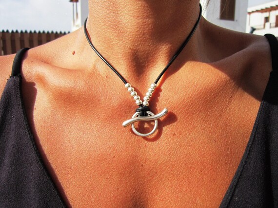 Personalized Jewelry Necklaces for Women • Silver Beaded ring Couples Necklace with Charm • Best selling items Custom Gift for her by kekugi