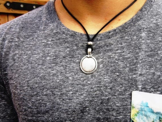 Personalized Gifts for Men – Couples Necklace for Men Pendant Necklace Custom Handmade Jewelry Gift for Him