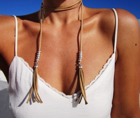 long necklace, tassel necklaces, bohemian jewelry, leather tassel, silver necklaces, tassel jewelry, ring necklace, silver ring, eternity