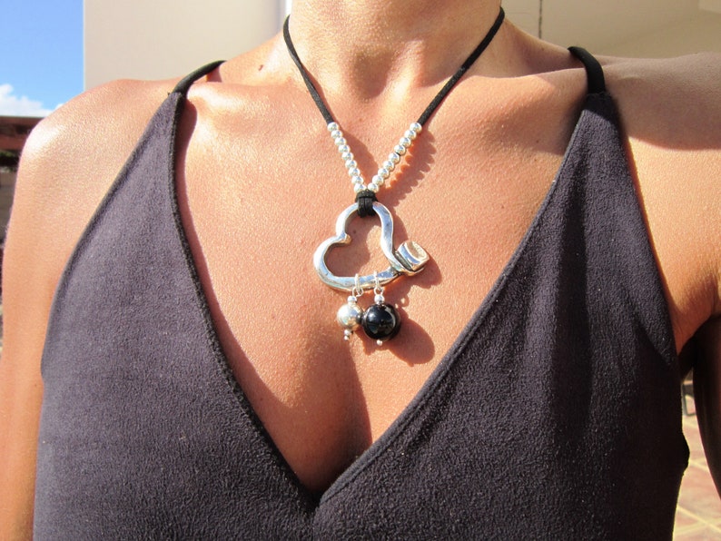 Necklace Pendant Vintage Silver Heart Pendant Women Jewelry Statement Necklaces & Pendants Choker Long Necklace Christmas