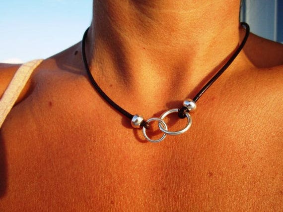eternity necklace, love necklace, simple necklace, ring necklace, necklace for girlfriend, bohemian necklace, silver necklaces