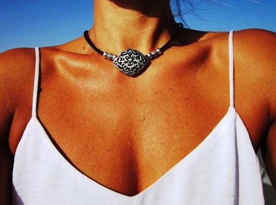 women necklace, choker necklace, leather choker necklace, beaded choker necklace, pendant necklace,  necklace boho,  necklace for women