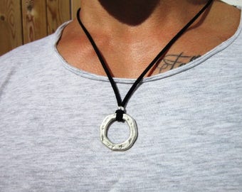 mens necklace pendant, mens necklace pendant, leather personalized necklace,  personalized gifts for men