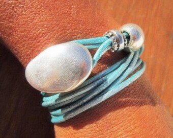 bijoux de bracelet turquoise • Cadeaux personnalisés Bracelet de perles • Bracelet personnalisé en argent • Bijoux faits main personnalisés pour elle