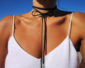 wrap necklace, wrap choker, choker necklace, leather choker, beaded choker, bohemian necklace, Boho jewelry, bohemian jewelry, hippy jewelry