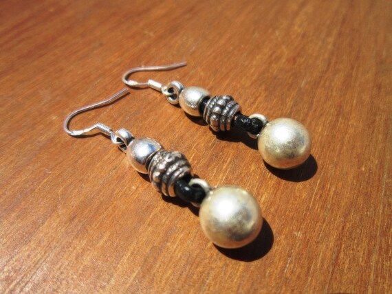 Sterling Silver hook earrings dangle • Beaded Drop Boho Earrings • Dainty Cute Handmade jewelry Gift for Her by kekugi