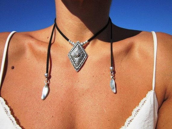Best Selling items Silver Everyday Pendant Beaded Necklace • Boho Layered Chunky Necklace Gift for Her • layering Necklaces for Women