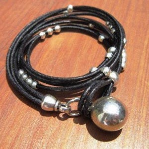 Matching couple bracelets gift for women • Leather & Silver Bracelets for women • Custom bracelet gift for her best selling ítems by kekugi