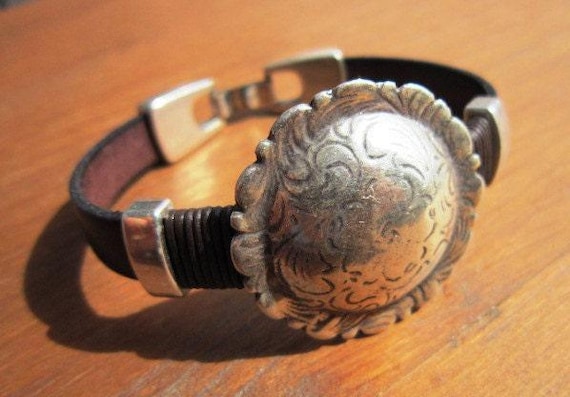 Leather & Silver Bracelets for Women • Matching Couple Bracelets • Custom bracelet Gift for women • Best Selling jewelry Items by Kekugi