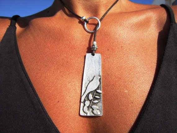womens circle Y necklace, simple silver bird nest lariat necklace, personalized gift, bohemian jewelry