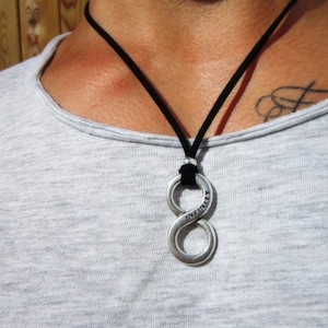 infinity Personalized Gifts for Men – Necklace for Men Pendant Necklace Custom Handmade Jewelry Gift for Him
