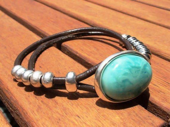 turquoise bracelet jewelry • Beaded Bracelet Personalized Gifts • Silver Custom Bracelet • Personalized Handmade Jewelry Gift for Her