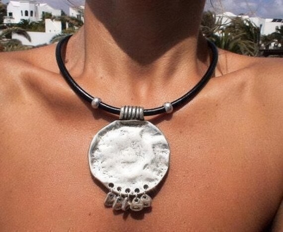 Statement Pendant Charm Couples Necklace • Silver Beaded Necklaces for Women • Handmade Personalized Jewelry Best selling items Gifts