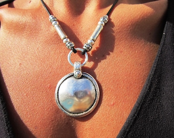 Custom Statement Silver Beaded Necklace with Pendant Charm • Custom Personalized  Necklaces for Women Jewelry • Top Sellers Gift for Her